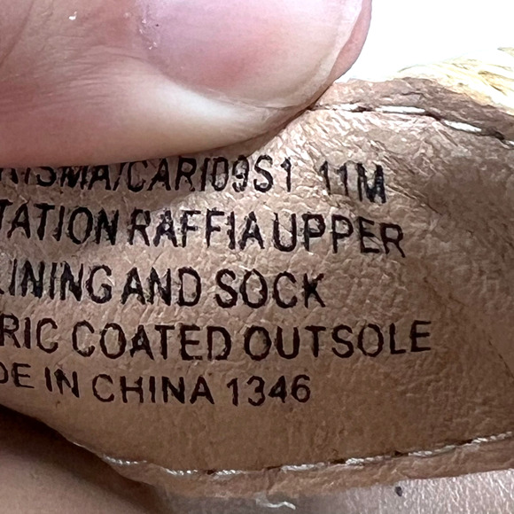 Steve Madden Carisma Raffia Chunky Sandal Heels Ankle Strap Natural Women 11 M - Picture 11 of 11